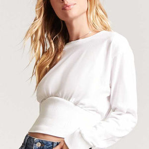 Forever 21 Banded Waist Cotton Top Size M